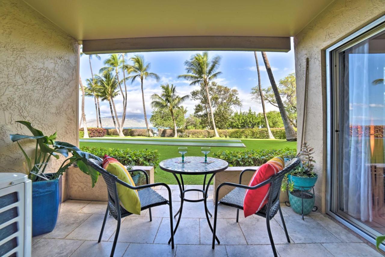 Ocean-View Kihei Condo With Lanai Steps To Beach! Eksteriør billede